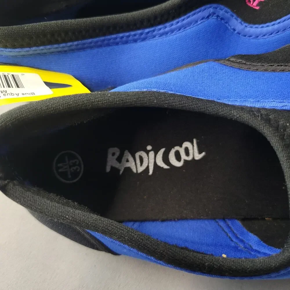 Radicool Aqua Water Shoes Boys Size Medium Water Swim Beach SPF Swim Shoes NEW